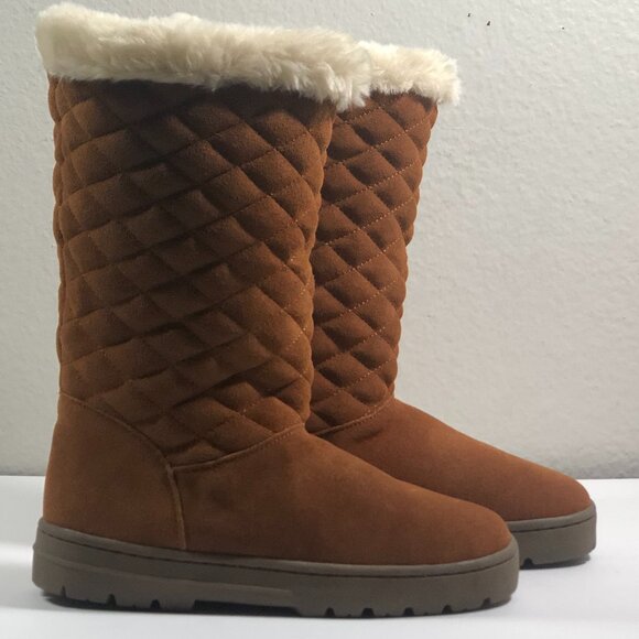 Style & Co-Nicky women's quilted suede winter boots #315 - Picture 2 of 7